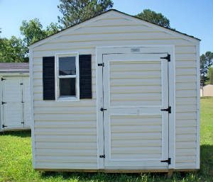 vinyl building single door